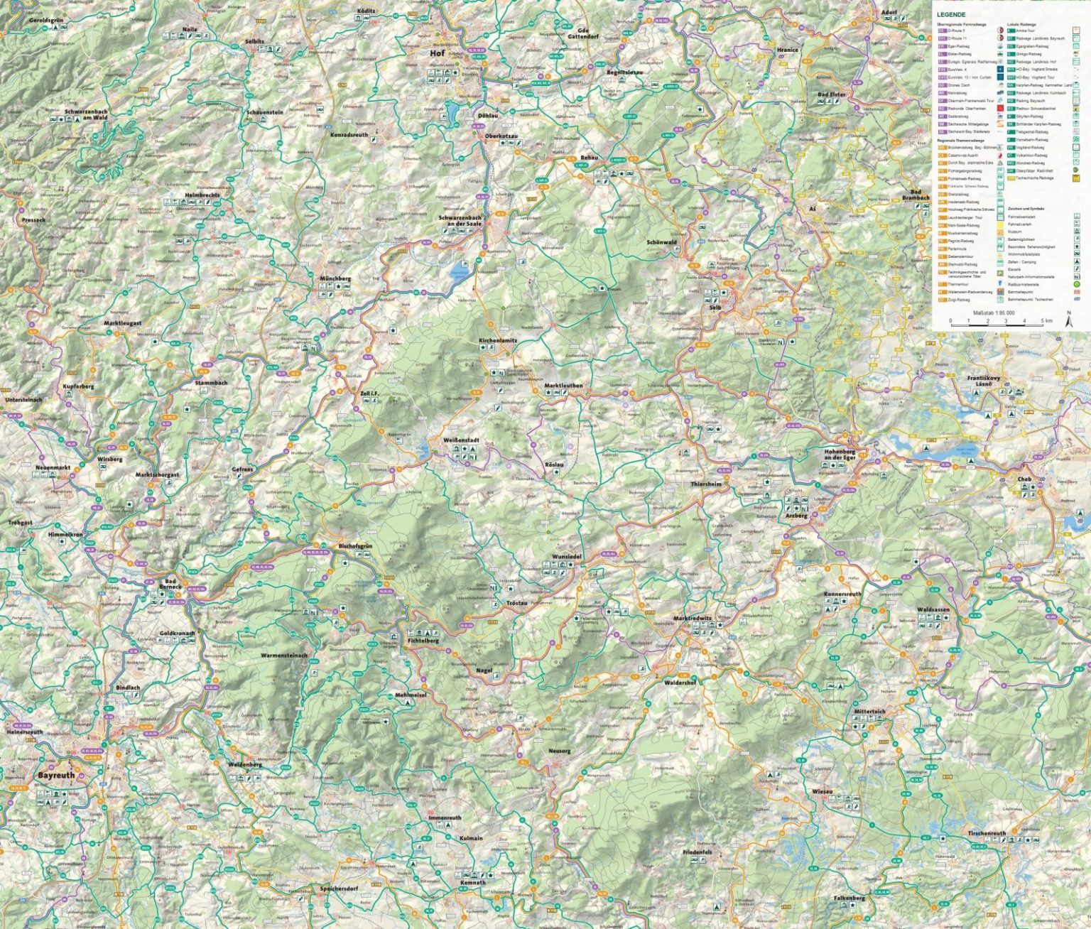 Die Radkarte Fichtelgebirge – Naturpark Fichtelgebirge